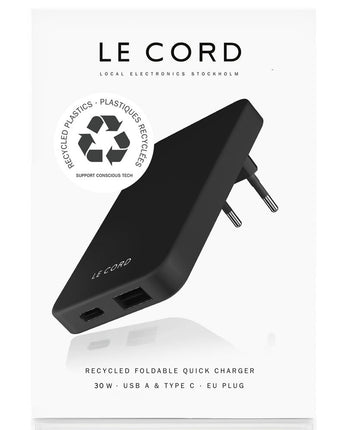 Black Lava ReCharger · 30W PD Recycled Wall Charger-0