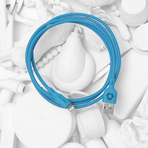 Blue Ocean iPhone Lightning cable · 1.2 meter · Made of recycled plastics-1