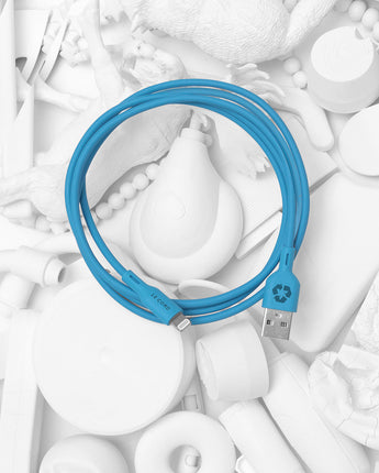 Blue Ocean iPhone Lightning cable · 1.2 meter · Made of recycled plastics-1